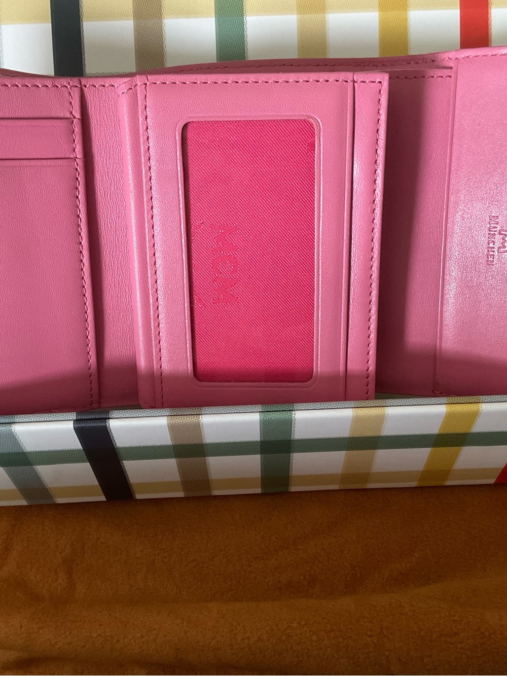 MCM White Visetos Small Trifold Wallet - Picture 4 of 12